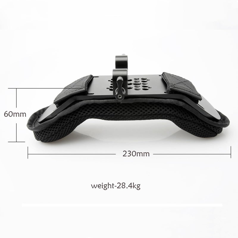NICEYRIG Steady Shoulder Mount/Shoulder Pad for Video Camcorder Camera DV/DC 15mm Rod Rail Support System DSLR Rig (15mm Railblock) - Image 3